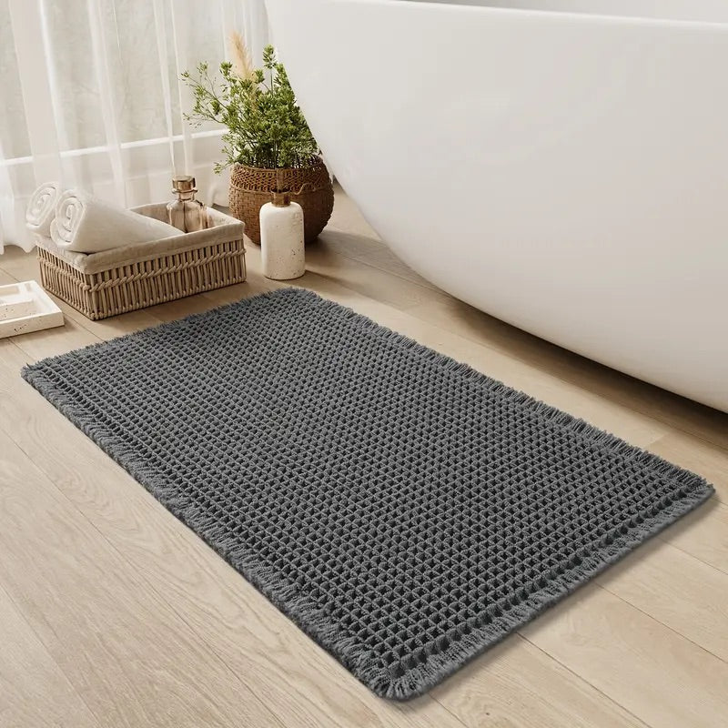 Textured Waffle Bath Mat