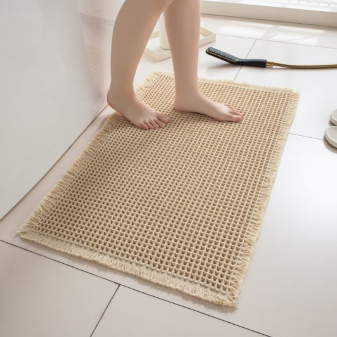 Textured Waffle Bath Mat