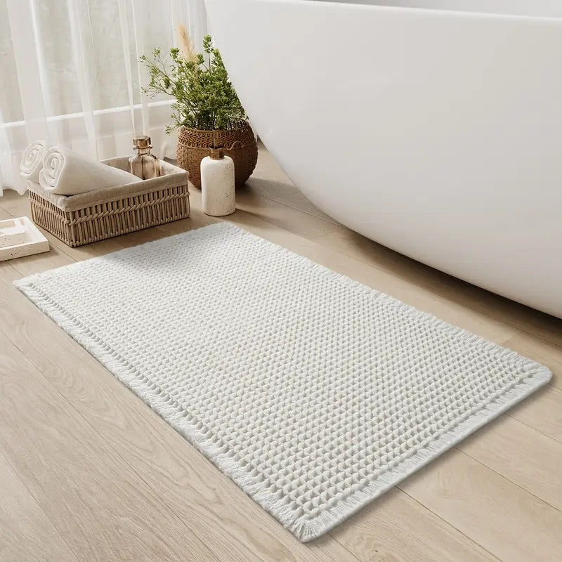 Textured Waffle Bath Mat