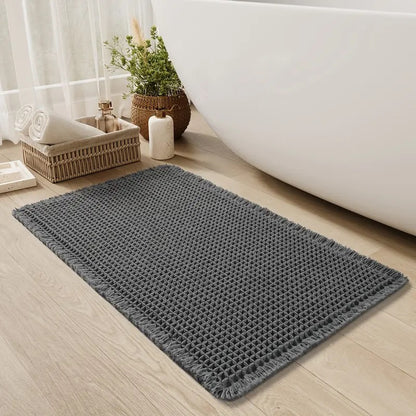Textured Waffle Bath Mat