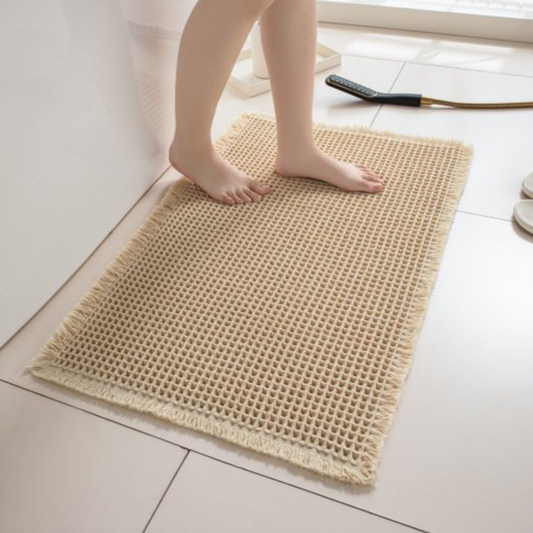 Textured Waffle Bath Mat