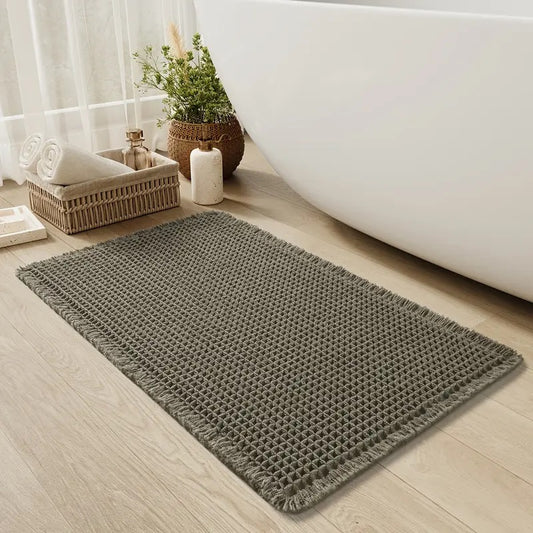Textured Waffle Bath Mat